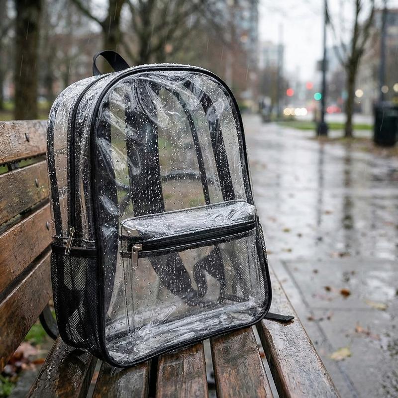 Transparent PVC Outdoor Sports – Canvas Backpack Casual recenzja i cena