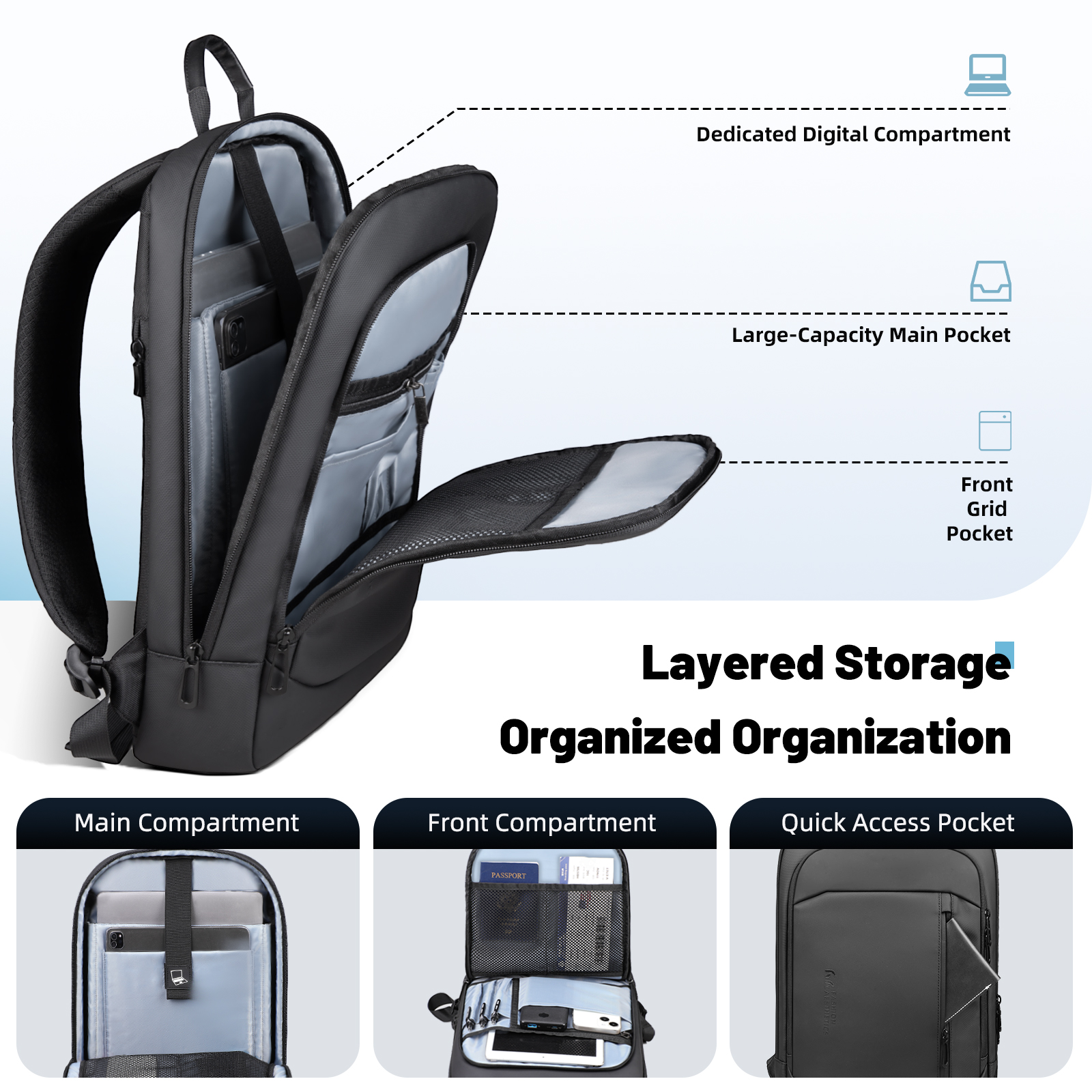 HK Lightweight Men's Business  – Laptop Backpack 15.6 recenzja i cena