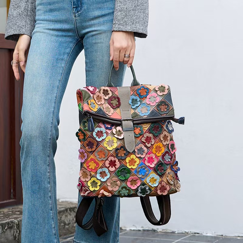Vintage Women Genuine Leather  – Fashion Backpack Women recenzja i cena
