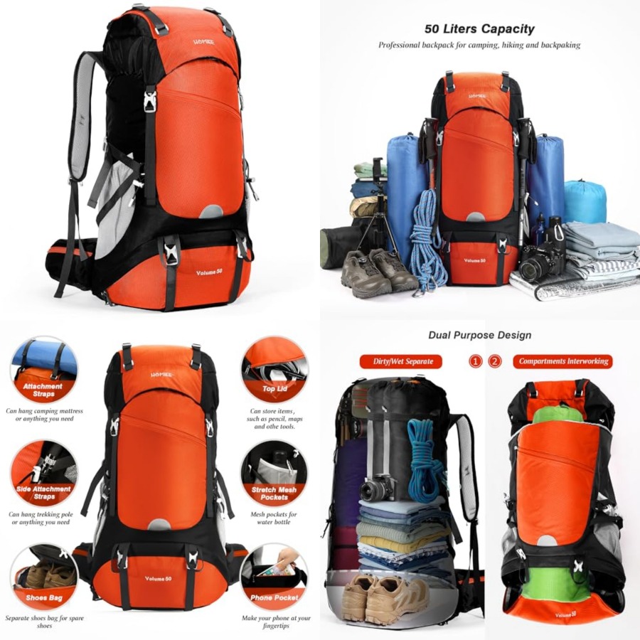 50L Hiking Backpack Travel Bag – Hiking Backpack Waterproof recenzja i cena