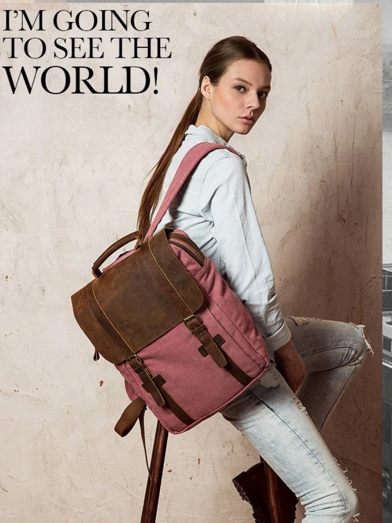 Military Canvas Leather Backpa – Rucksack Military Style recenzja i cena