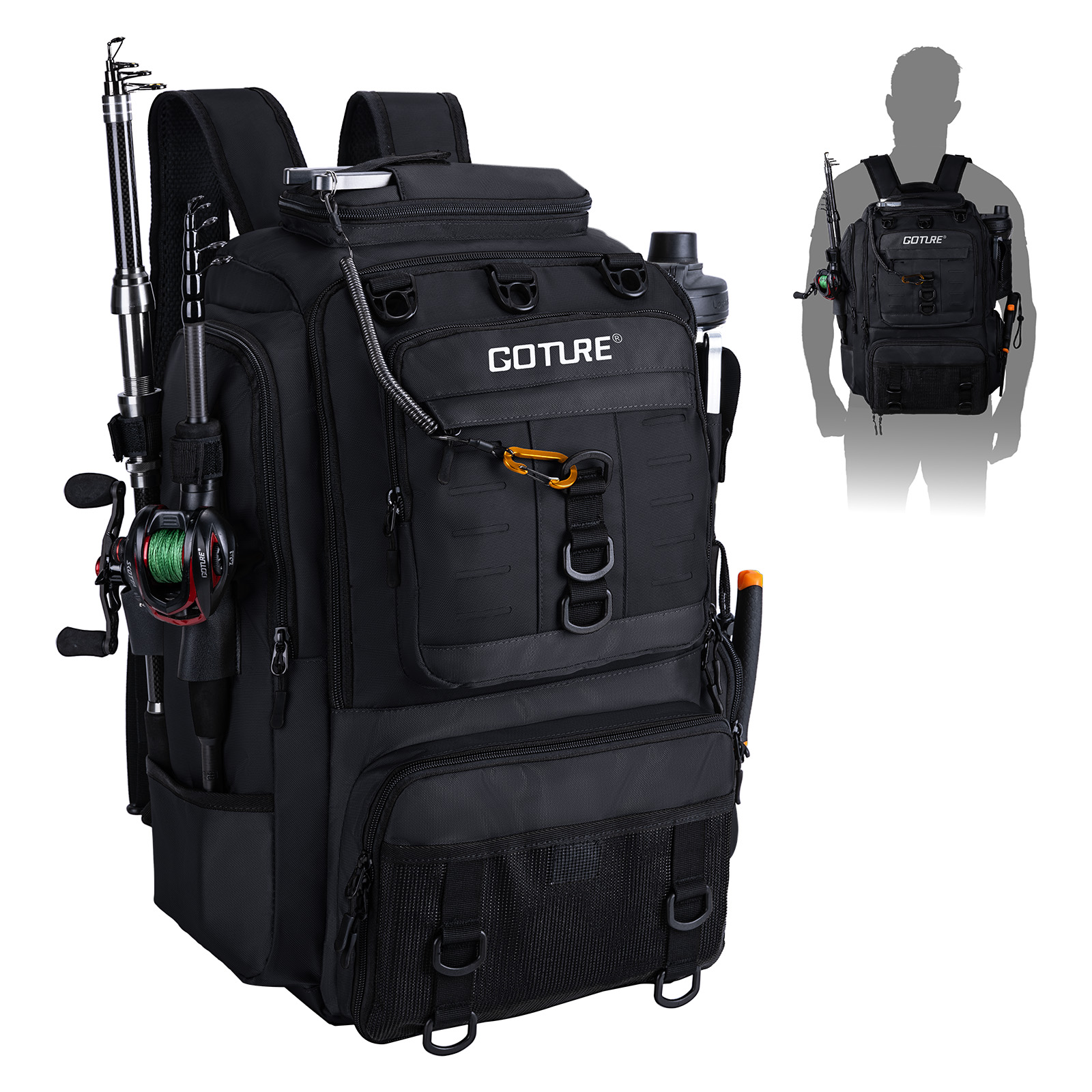 Goture Fishing Bag with Rod Ho – Backpack Insert Organizer recenzja i cena