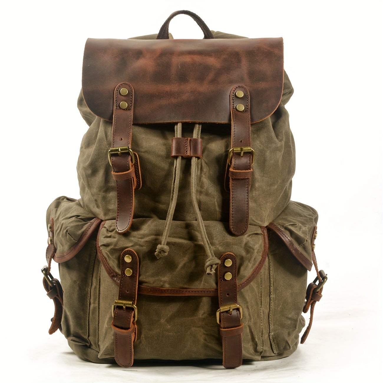 Vintage Men'S Leather Backpack – Canvas Backpack Casual recenzja i cena