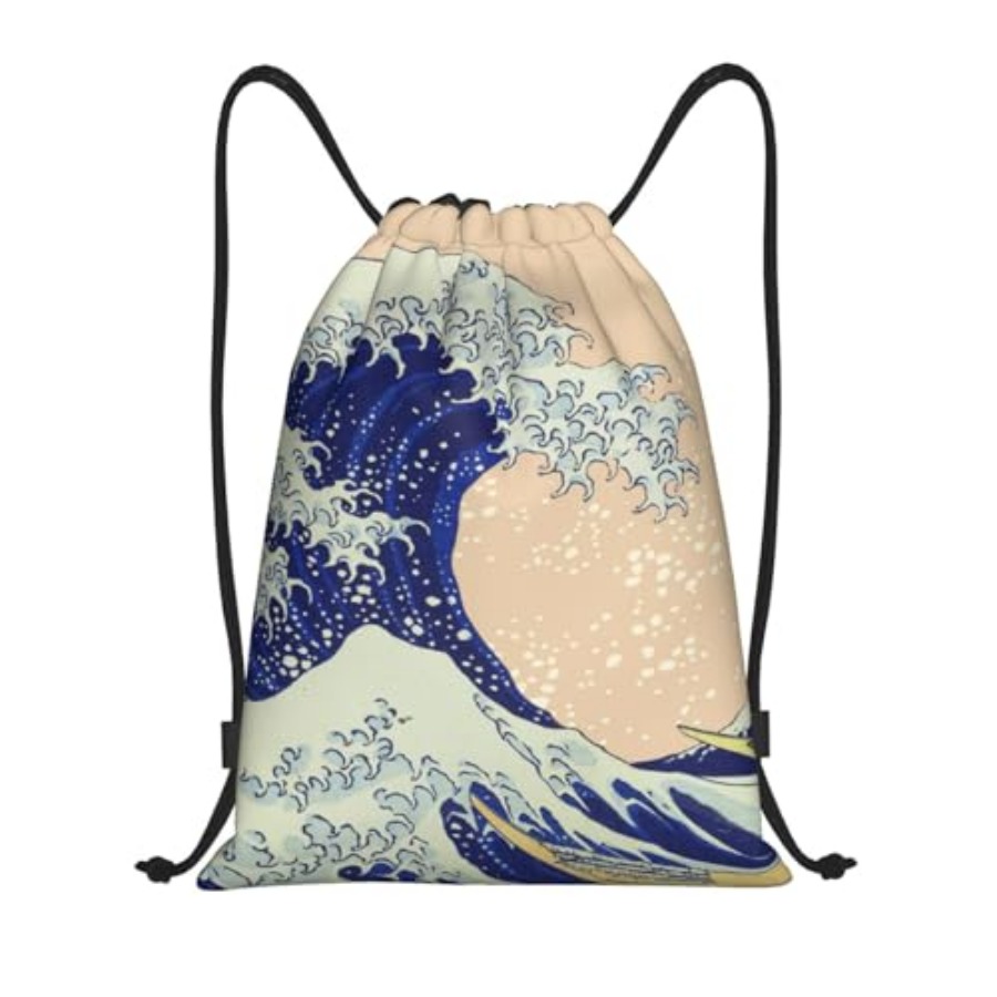 Japanese Kanagawa Ocean Great  – Drawstring Gym Bag recenzja i cena