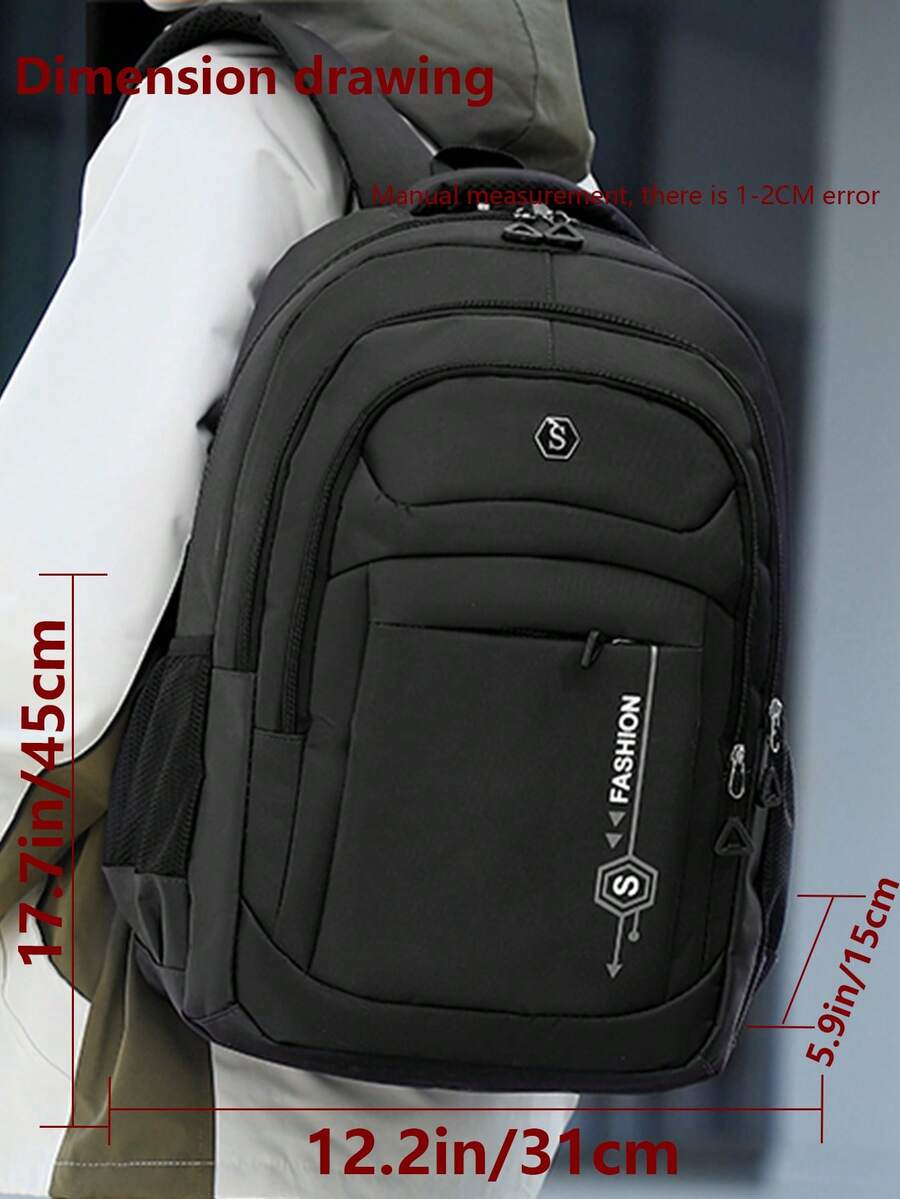 Multi-Compartment Letter Print – Laptop Backpack 15.6 recenzja i cena