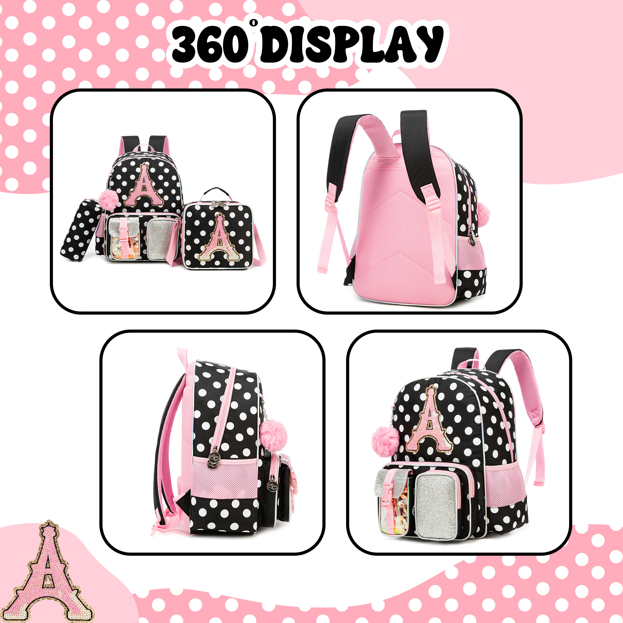 Backpack for Girls Letter Back – School Backpack Teen recenzja i cena