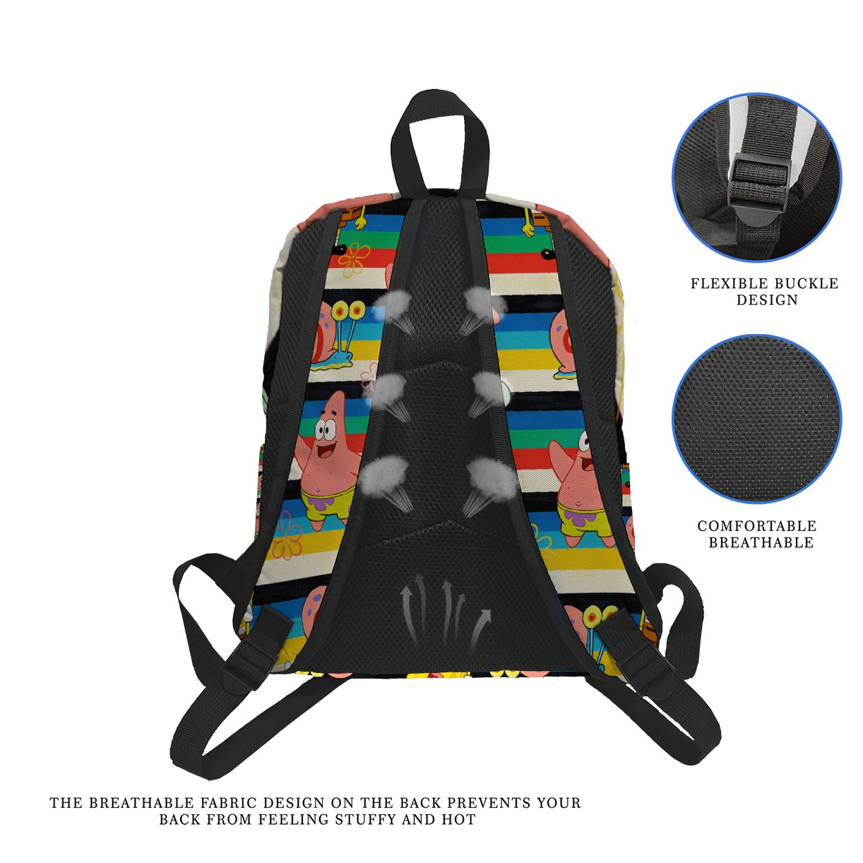 SpongeBob SquarePants Striped  – School Backpack Teen recenzja i cena