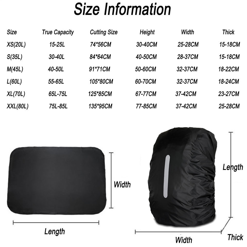 KoKossi 1Pcs 25-80L Backpack R – Rain Cover Backpack recenzja i cena