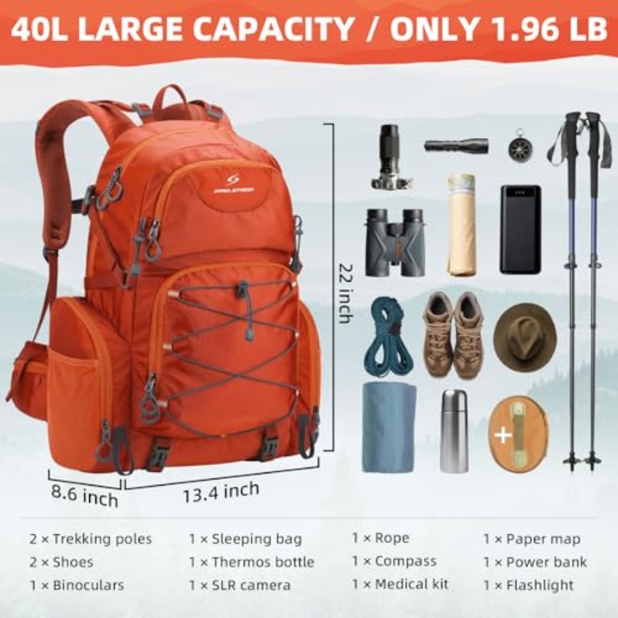 Hiking Backpack, 40L Waterproo – Hiking Backpack Waterproof recenzja i cena