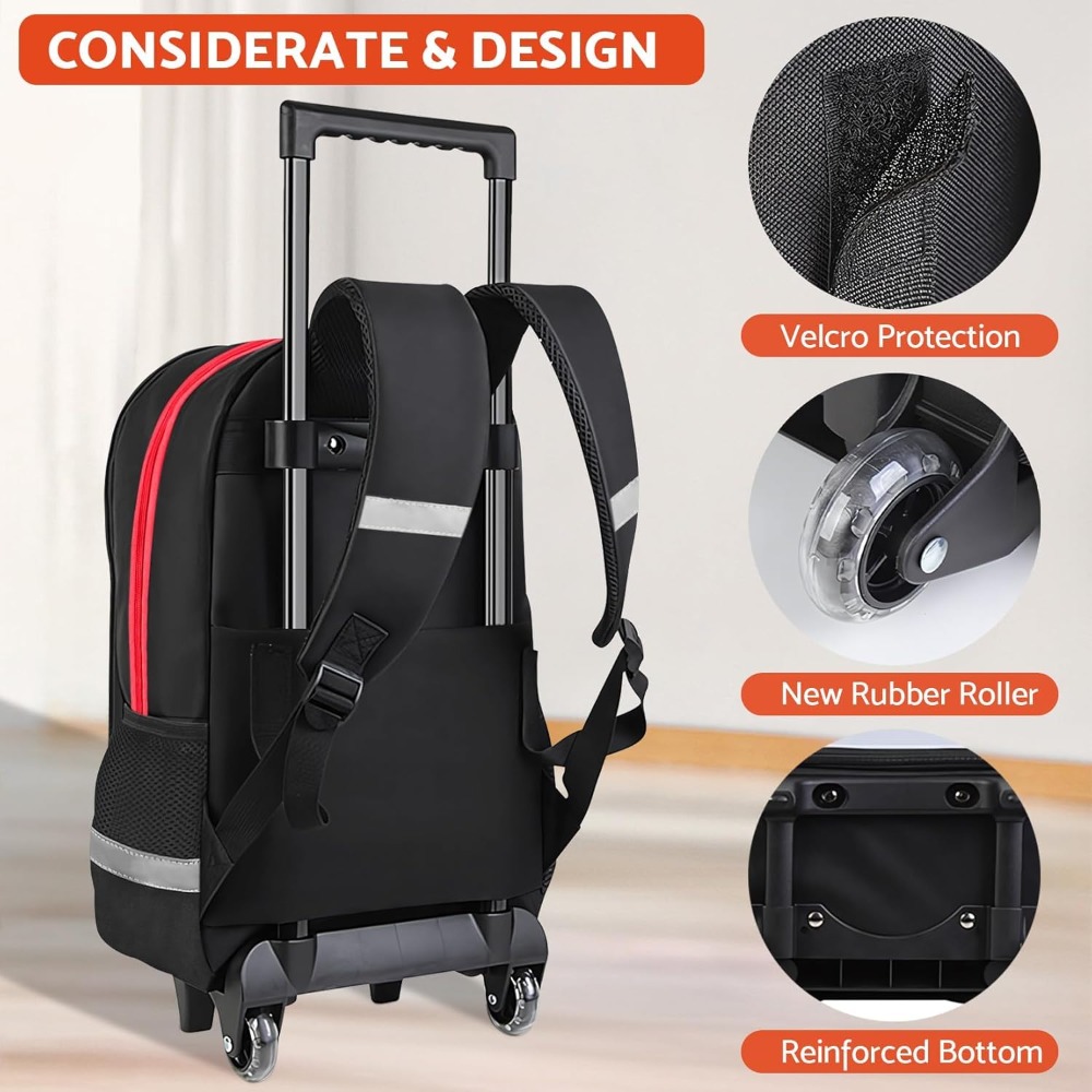 3PCS Kids Rolling Backpack for – School Backpack Teen recenzja i cena