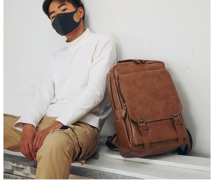 New Arrival PU Leather Backpac – Business Backpack Brief recenzja i cena