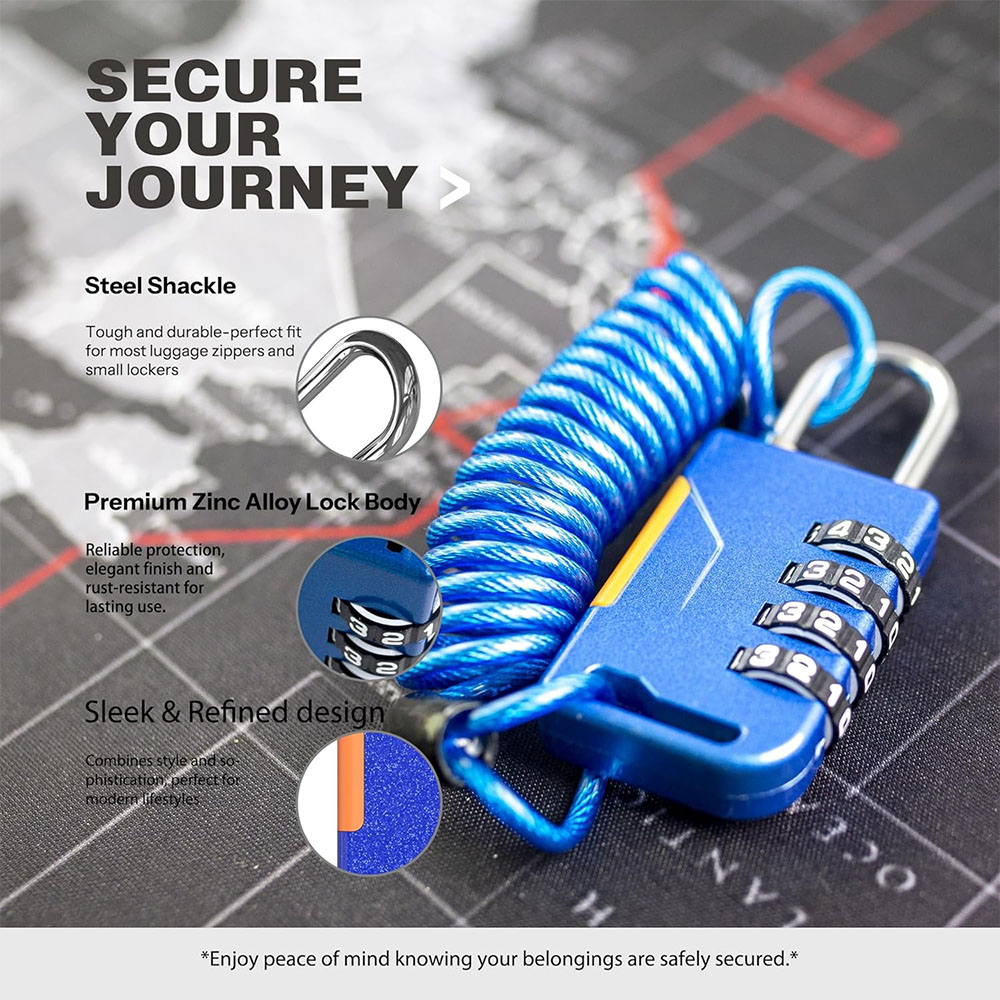 4 Digit Combination Padlock wi – Travel Backpack Anti Theft recenzja i cena