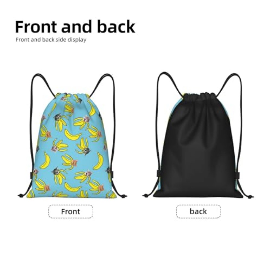 Funny Cat Banana Bananas Draws – Drawstring Gym Bag recenzja i cena